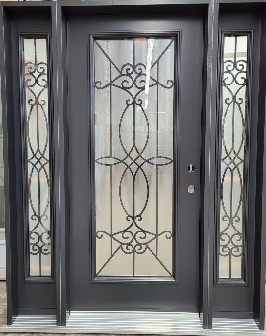 Steel Door Wrought Iron & Glass