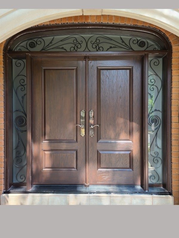 Beautiful Wrought Iron Fiberglass Entry Door