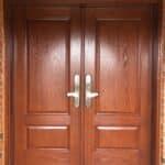 Wooden Front Entry Double Door