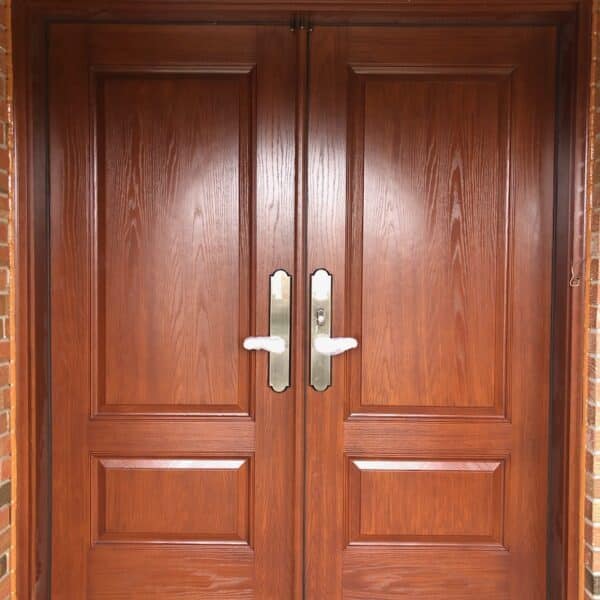 Wooden Front Entry Double Door