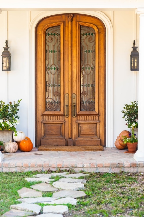 Wooden Exterior Front Entry Door