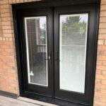 beautiful black double exterior door