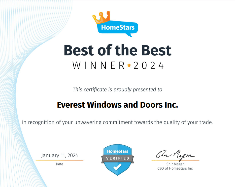 homestars best of the best winner certificate