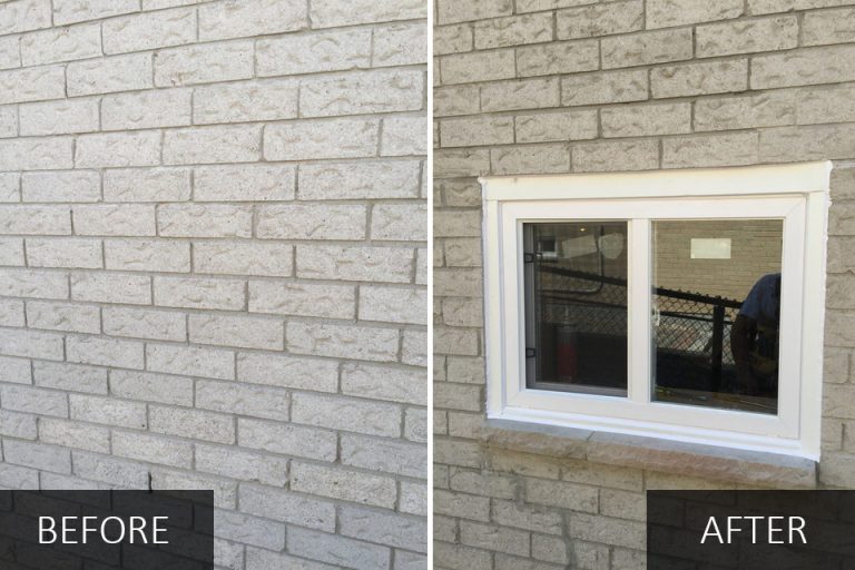 before and after cut out window