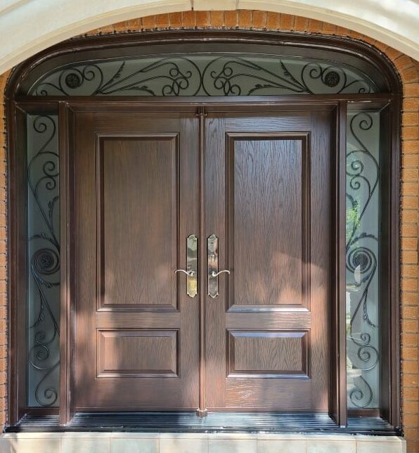 fiberglass front entry double door