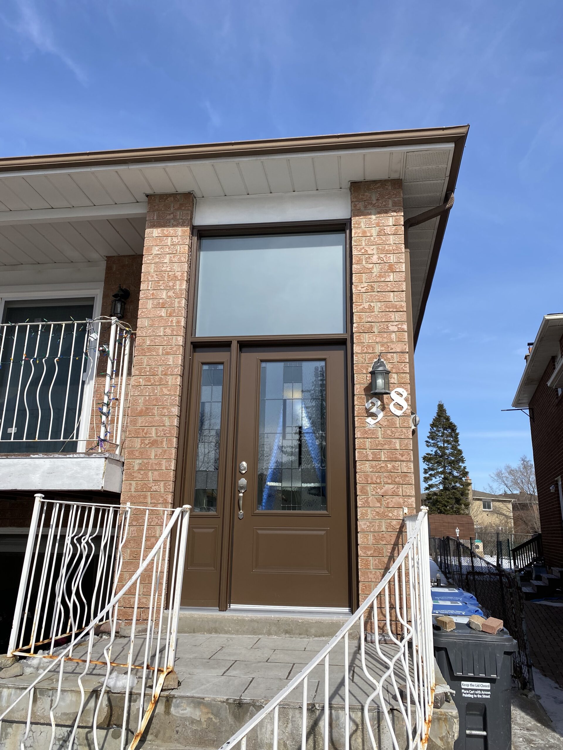 new fiberglass front entrance door