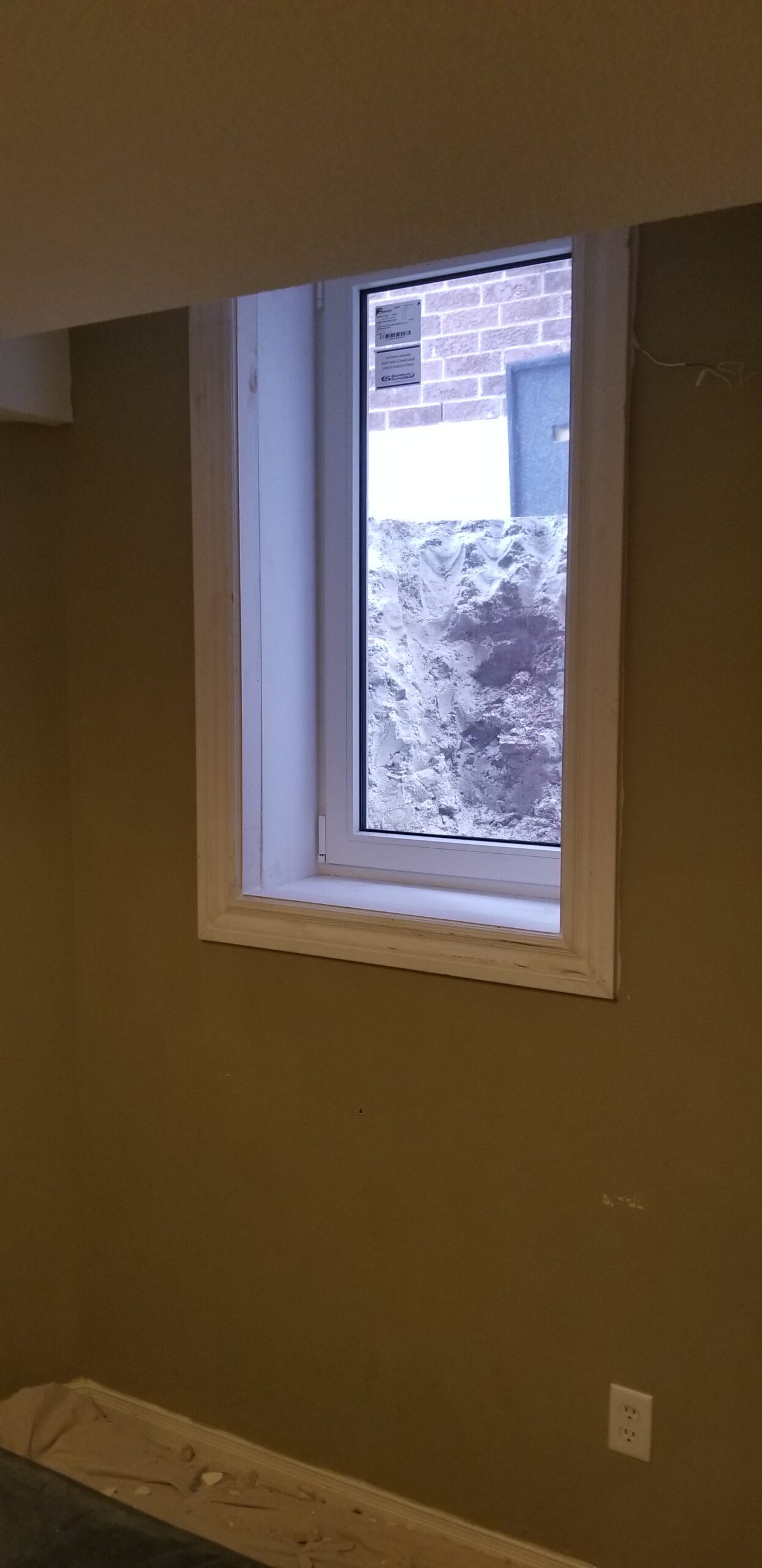 fixed picture window in a room