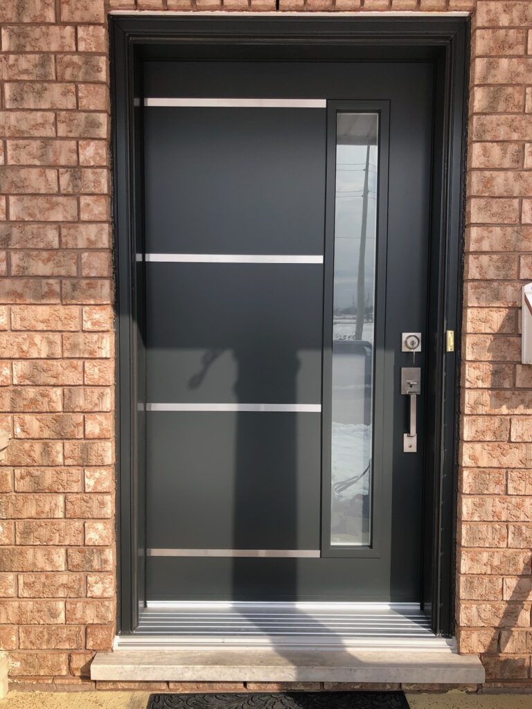 black steel entry doors